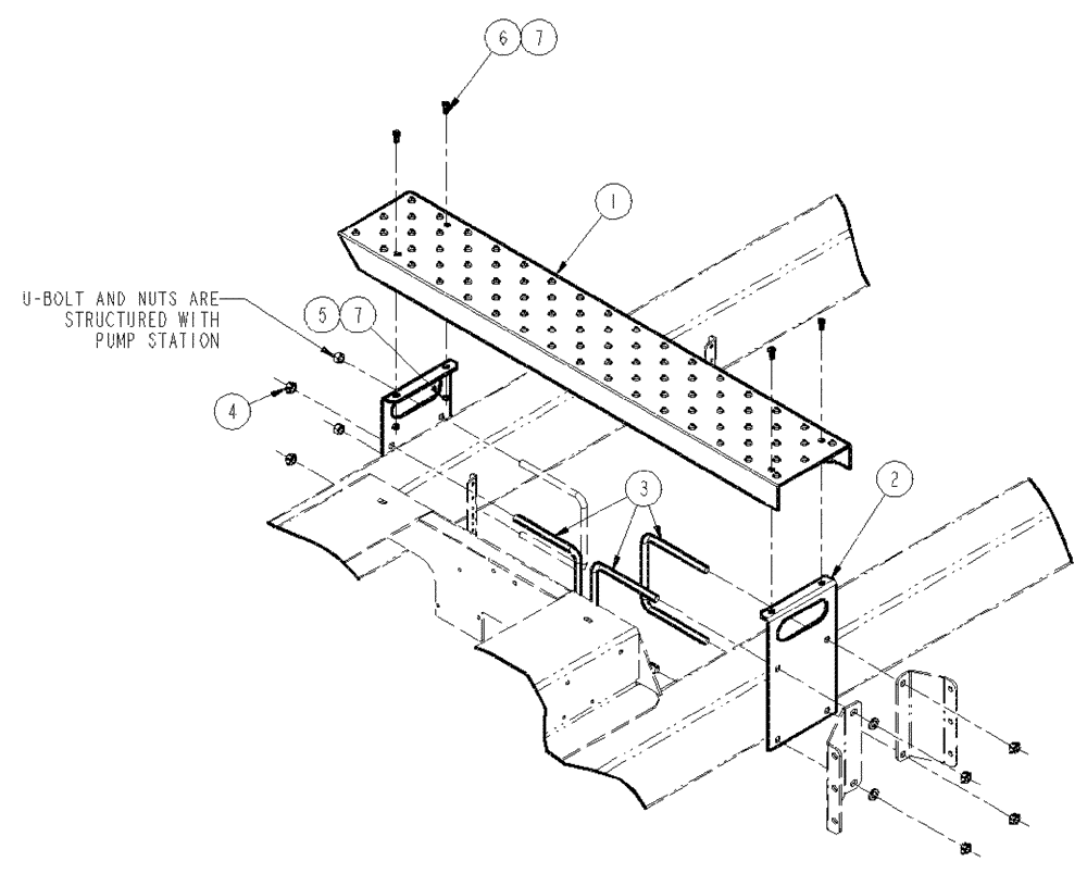 Схема запчастей Case IH SPX4260 - (04-014) - WALKAWAY ASSEMBLY, TANK, REAR Suspension & Frame