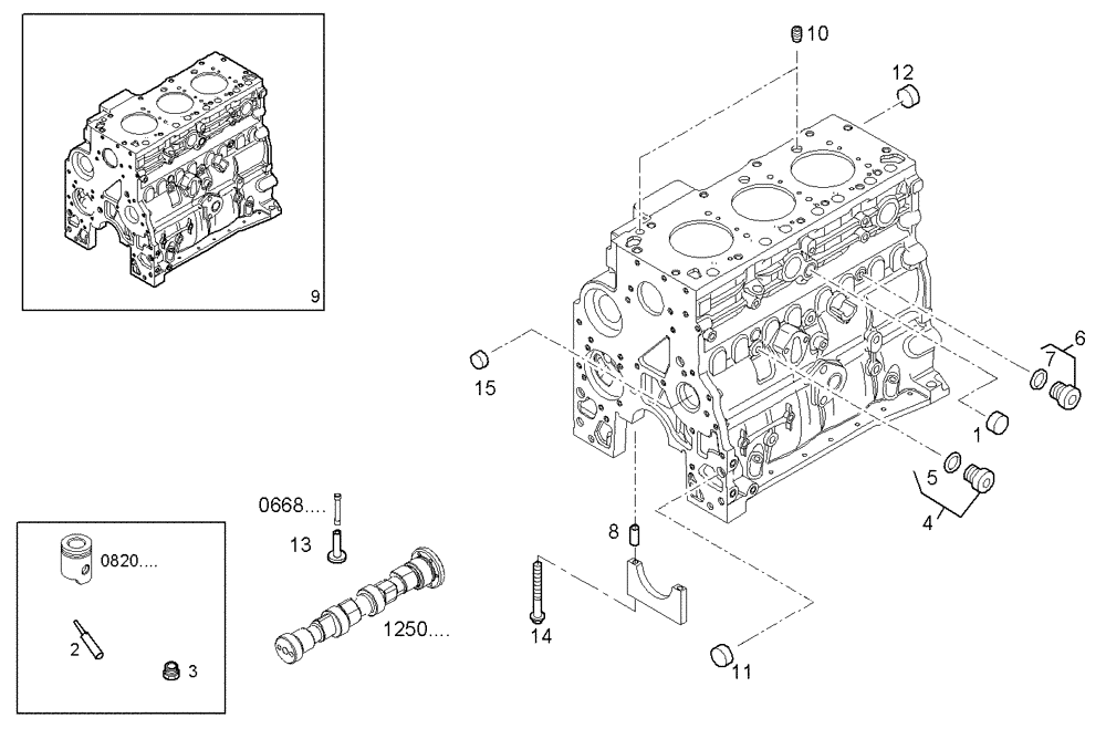 Схема запчастей Case IH F4CE0304B D601 - (0400.192) - CRANKCASE 