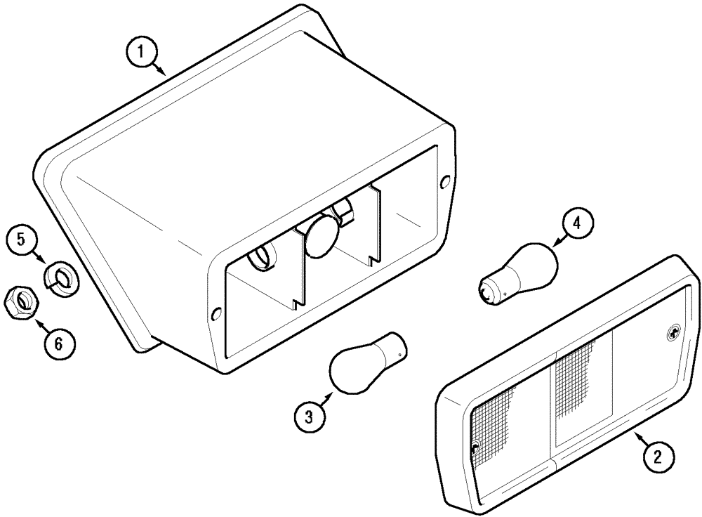 Схема запчастей Case IH C80 - (04-08) - REAR LIGHTS (04) - ELECTRICAL SYSTEMS