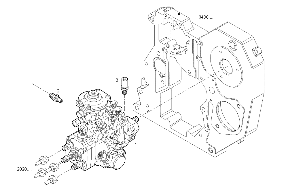 Схема запчастей Case IH F4BE0454G D600 - (1400.316) - INJECTION PUMP ASSY 