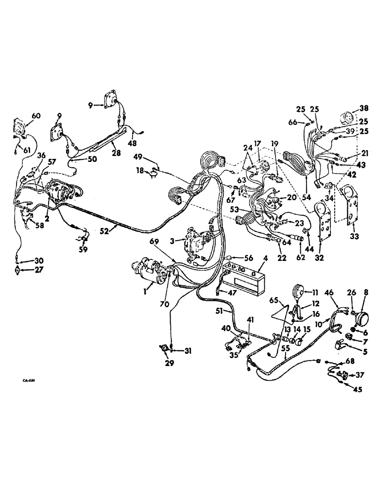 Схема запчастей Case IH 826 - (08-14) - ELECTRICAL, STARTING AND LIGHTING, INTERNATIONAL CARBURETED ENGINE TRACTORS (06) - ELECTRICAL