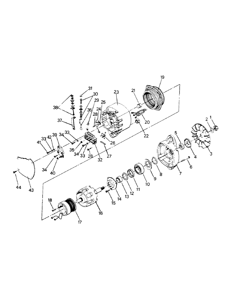 Схема запчастей Case IH PTA325 - (02-15) - ALTERNATOR, 3306 ENGINES AFTER 10-1-82 (SN2501) (06) - ELECTRICAL