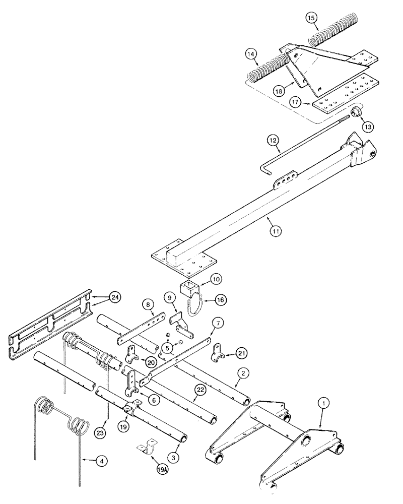 Схема запчастей Case IH 501 - (9-14) - MULCHER ATTACHMENT, ADJUSTABLE ANGLE (09) - CHASSIS/ATTACHMENTS