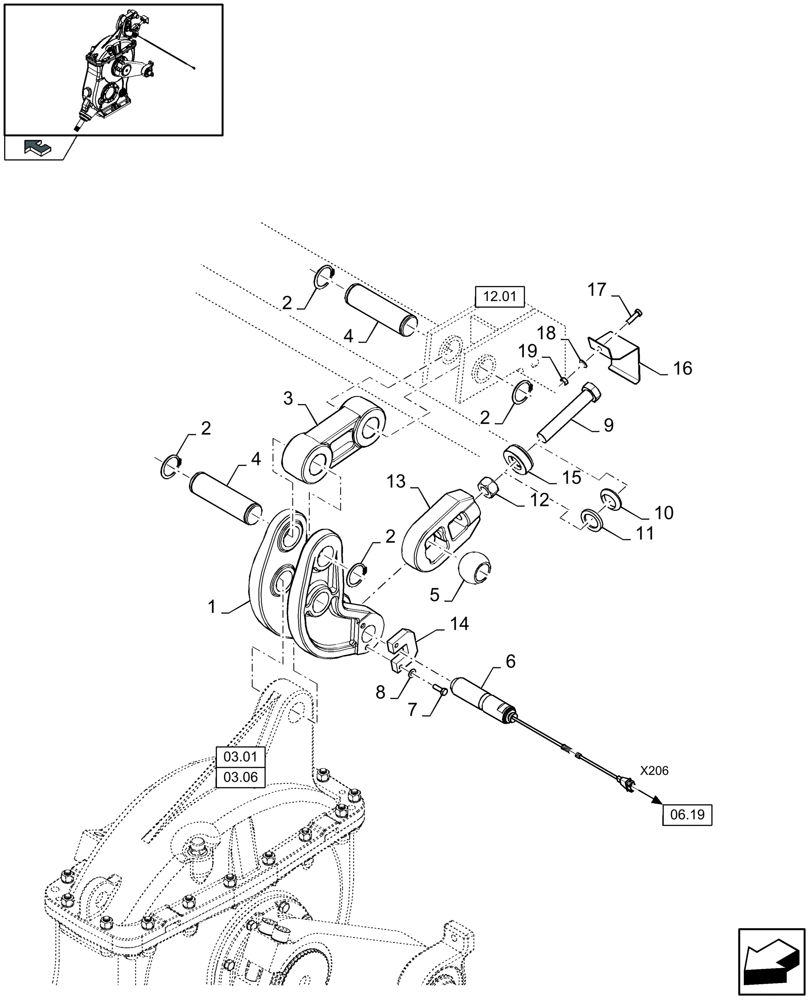 Схема запчастей Case IH LB433S - (03.11[01]) - PLUNGER, LOAD MEASUREMENT (03) - MAIN GEARBOX