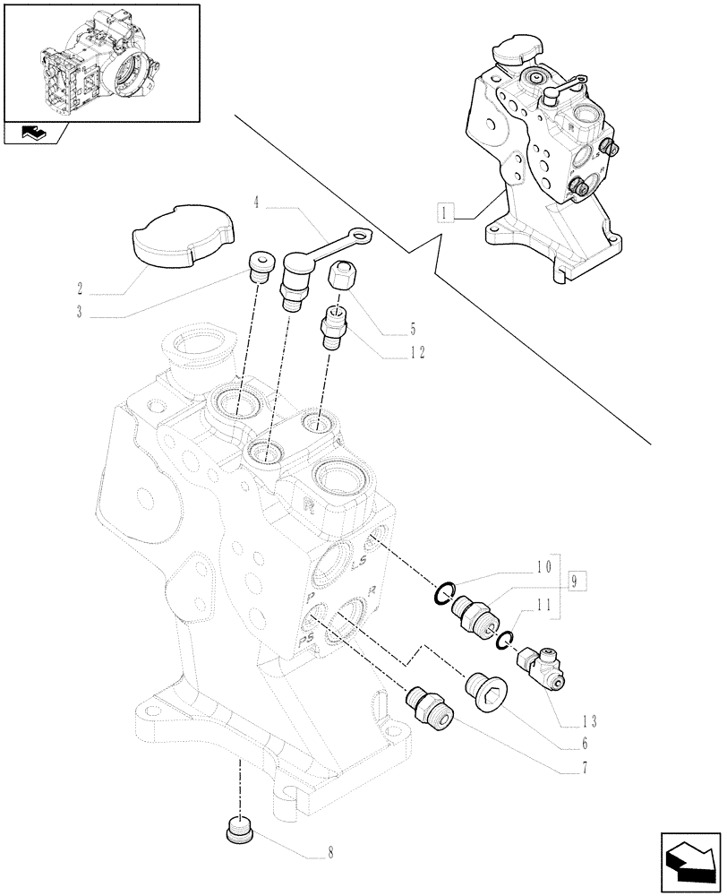 Схема запчастей Case IH PUMA 210 - (1.82.7/ C) - REMOTE CONTROL VALVES BODY - BREAKDOWN (07) - HYDRAULIC SYSTEM