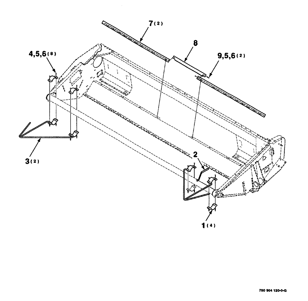 Схема запчастей Case IH 525 - (09-008) - CROP DIVIDER KIT (88) - ACCESSORIES