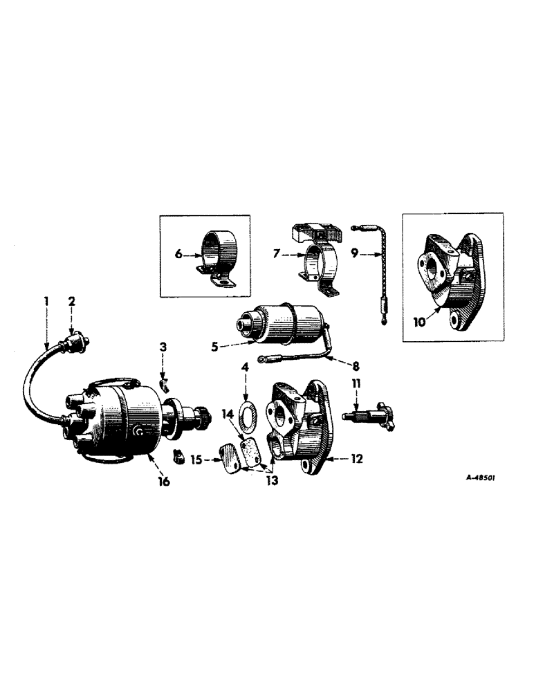 Схема запчастей Case IH 400-SERIES - (100) - ELECTRICAL SYSTEM, CARBURETED ENGINE, BATTERY IGNITION UNIT (06) - ELECTRICAL SYSTEMS