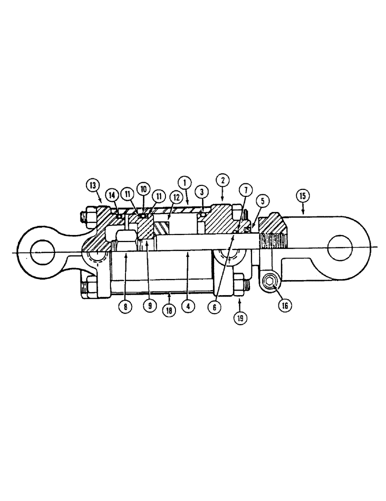 Схема запчастей Case IH 4500 - (8-050) - HYD. CYL., W/ FRONT & REAR PORTS, 3 ID X 48 INCH STROKE, CROSS, MACHINES BUILT PRIOR TO MARCH 1981 (08) - HYDRAULICS