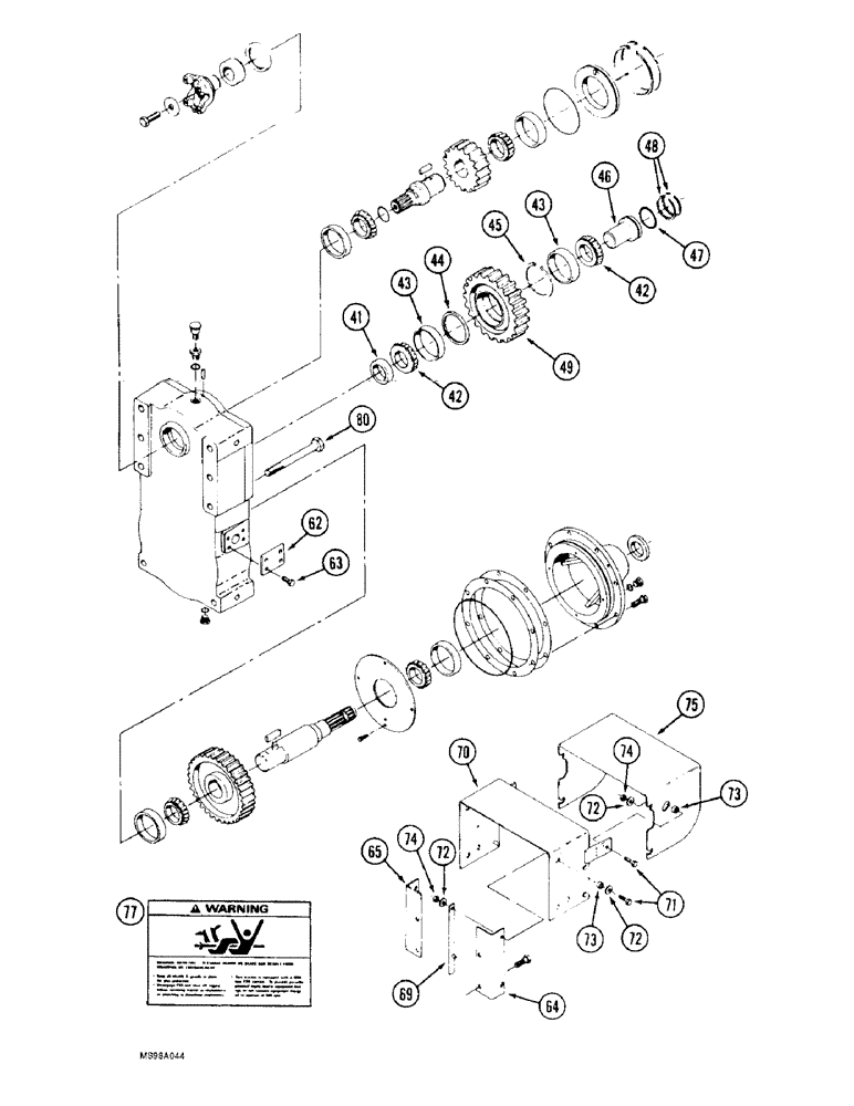 Схема запчастей Case IH 9310 - (6-068) - PTO TRANSFER CASE ASSEMBLY, (CONT) (06) - POWER TRAIN