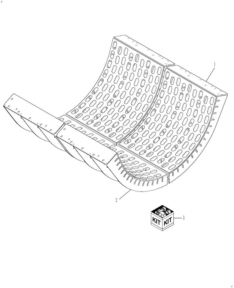 Схема запчастей Case IH AFX8010 - (K.40.C.58[4]) - CONCAVES, SLOTTED K - Crop Processing