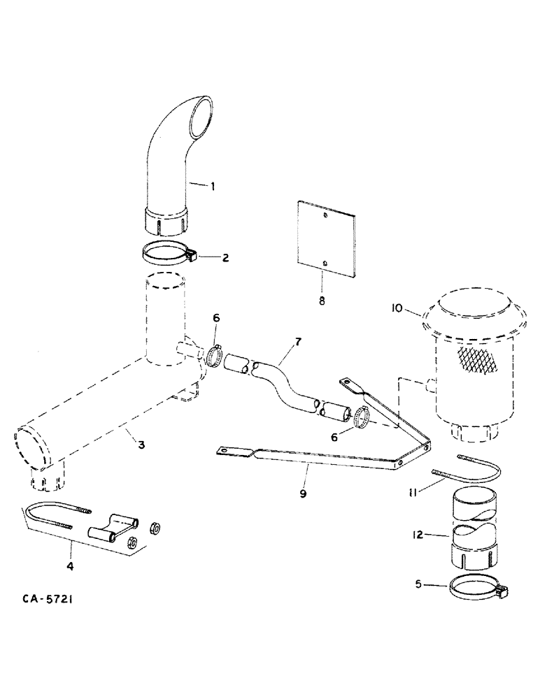 Схема запчастей Case IH 1460 - (12-04) - POWER, ASPIRATED PRE-CLEANER PRE-SCREENER, S/N 1501 AND ABOVE FOR FACTORY INSTALLED ASPIRATOR ATTACH Power