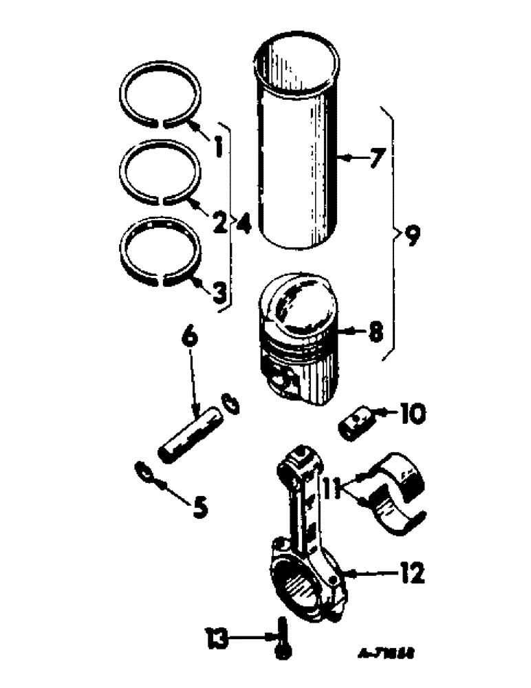 Схема запчастей Case IH C-291 - (D-07) - CONNECTONG RODS AND SLEEVE SETS 