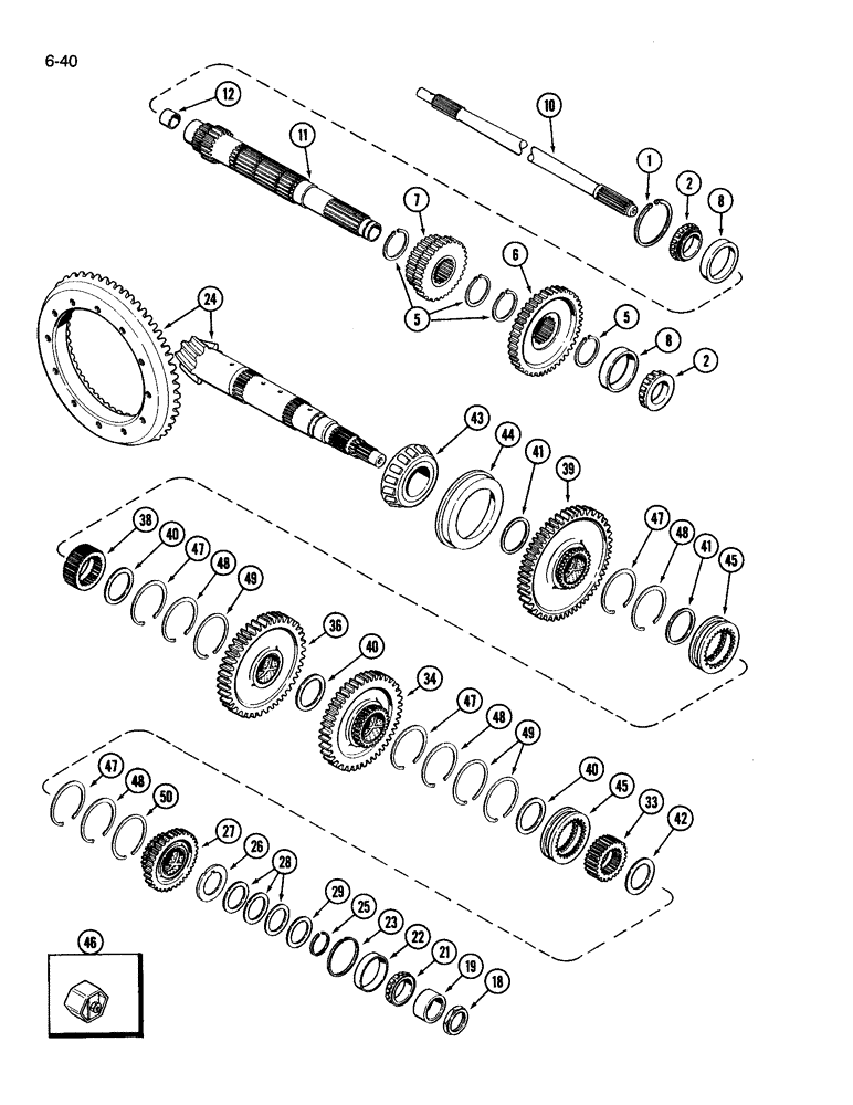 Схема запчастей Case IH 3594 - (6-040) - TRANSMISSION (06) - POWER TRAIN