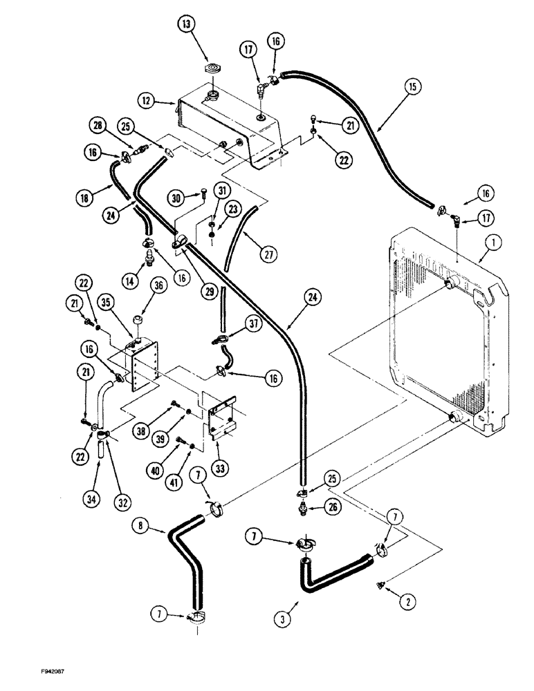 Схема запчастей Case IH 9270 - (2-005A) - RADIATOR & ATTACHING PARTS, P.I.N. JEE0033501 & AFTER (02) - ENGINE