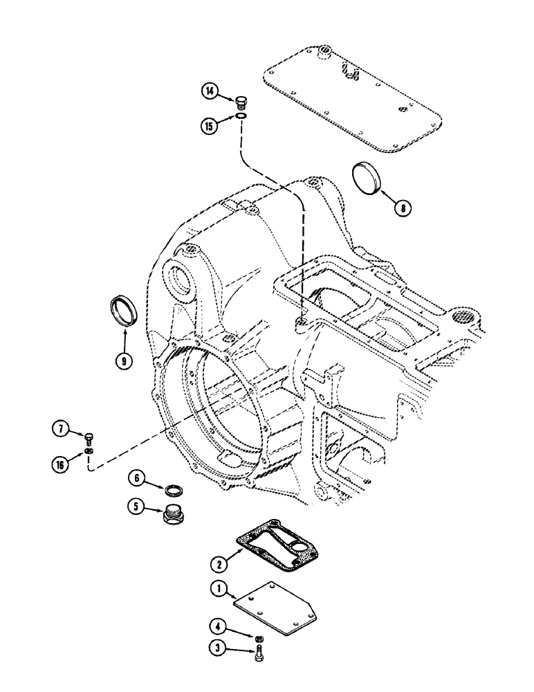 Схема запчастей Case IH 3294 - (6-174) - TRANSMISSION COVERS AND HARDWARE, TRACTORS WITHOUT HITCH (06) - POWER TRAIN