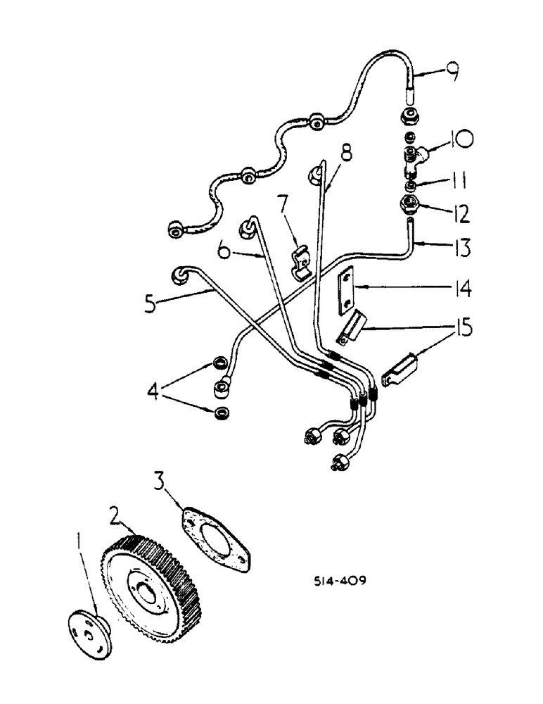 Схема запчастей Case IH 385 - (0G13-2) - FUEL INJECTION PIPES AND PUMP GEAR Power