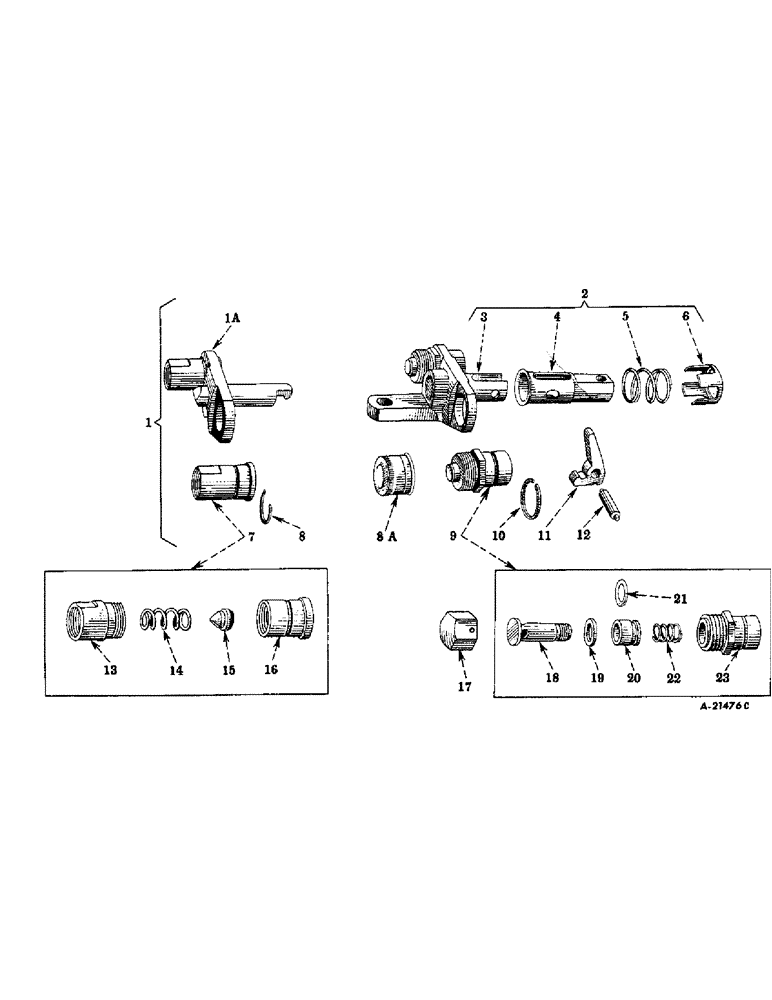 Схема запчастей Case IH FARMALL H - (206) - HYDRAULIC SYSTEM, BREAK-AWAY COUPLING, SPECIAL (07) - HYDRAULIC SYSTEM