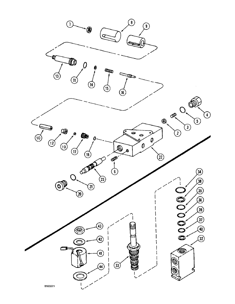 Схема запчастей Case IH 1666 - (8-68) - FEEDER AND SEPARATOR CLUTCH VALVE, CONTROL CONCEPTS, MODULAR CONTROL (07) - HYDRAULICS