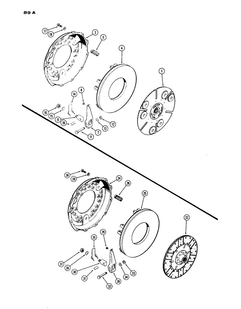 Схема запчастей Case IH 1030 - (089A) - CLUTCH, FIRST USED TRACTOR SERIAL NUMBER 8329959 (06) - POWER TRAIN