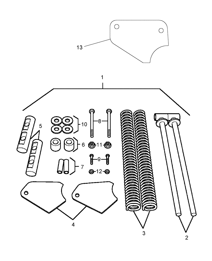 Схема запчастей Case IH RBX563 - (18.96) - DOUBLE SPRING KIT (18) - ACCESSORIES