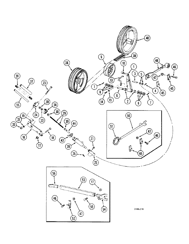 Схема запчастей Case IH 1660 - (9A-14) - SEPARATOR DRIVE PULLEY AND IDLER (13) - FEEDER