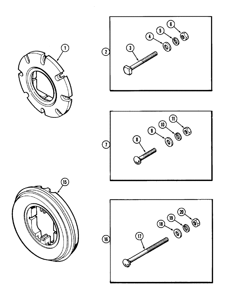 Схема запчастей Case IH 1896 - (6-218) - REAR WHEEL WEIGHTS (06) - POWER TRAIN