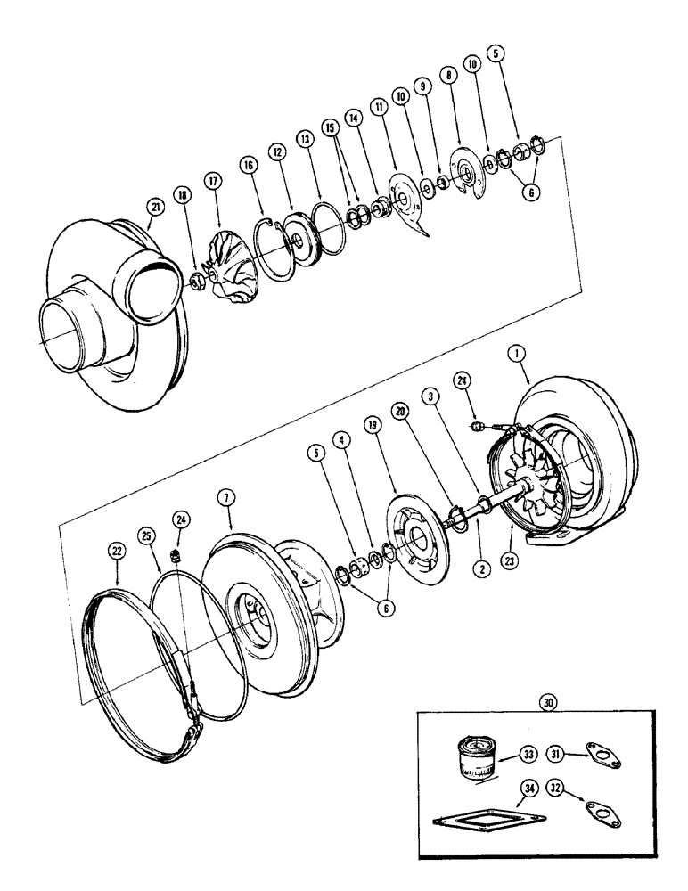 Схема запчастей Case IH 2870 - (026) - TURBOCHARGER, 674 CUBIC INCH DIESEL ENGINE (02) - ENGINE