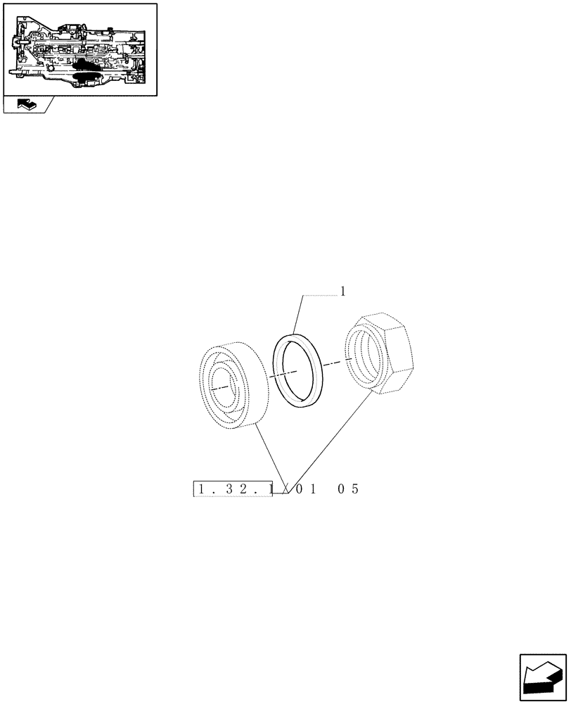 Схема запчастей Case IH PUMA 125 - (1.32.1/01[08]) - FULL POWER-SHIFT TRANSM. 18X6 AND 19X6 - SHIMS (VAR.330285) (03) - TRANSMISSION