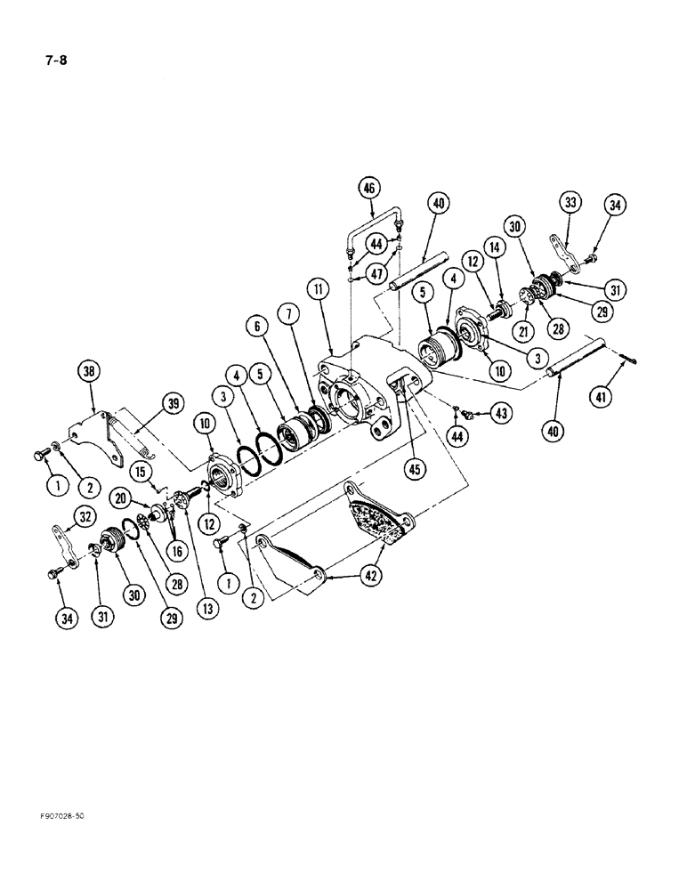 Схема запчастей Case IH 9270 - (7-08) - BRAKE CALIPER ASSEMBLY, WITH PARK BRAKE (07) - BRAKES