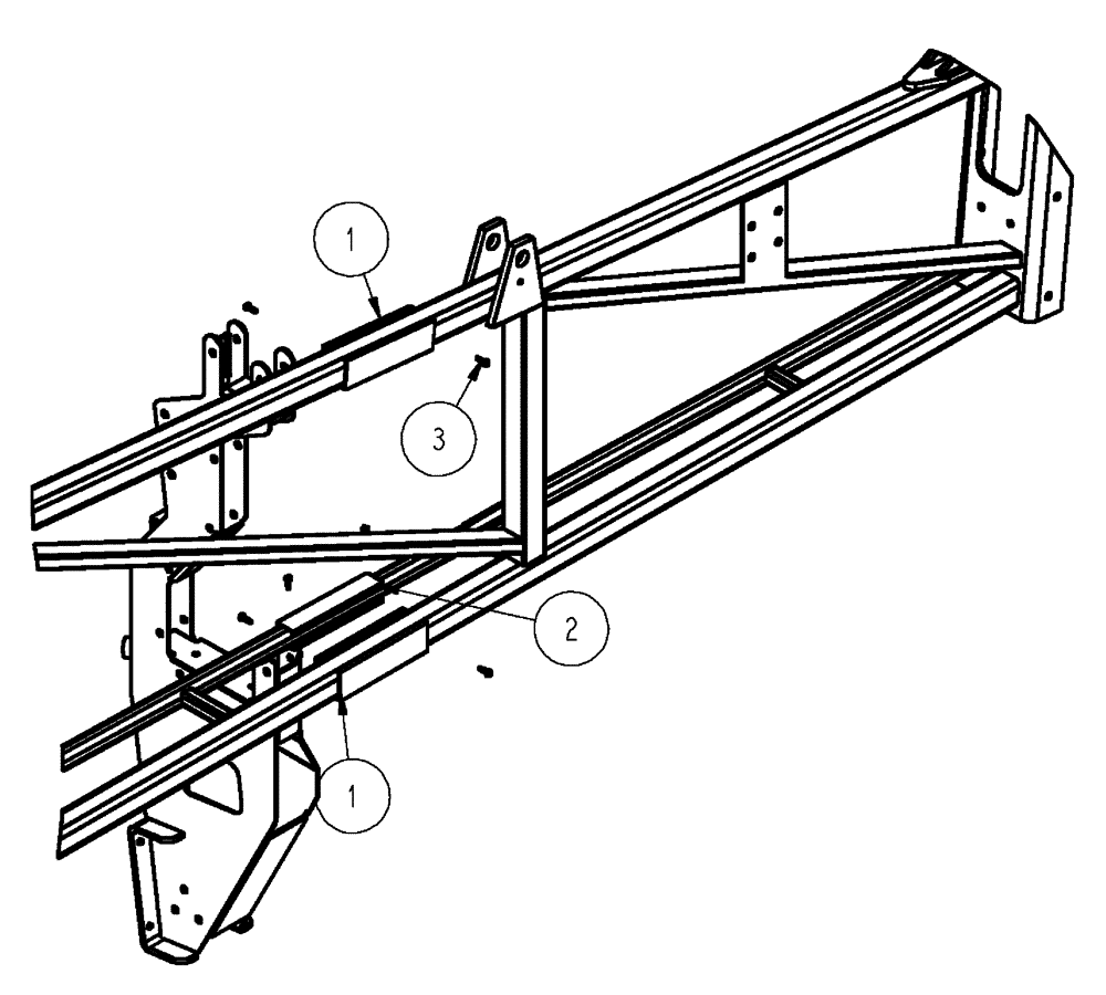 Схема запчастей Case IH SPX3320 - (08-025) - PROTECTORS, INNER BOOM (09) - BOOMS