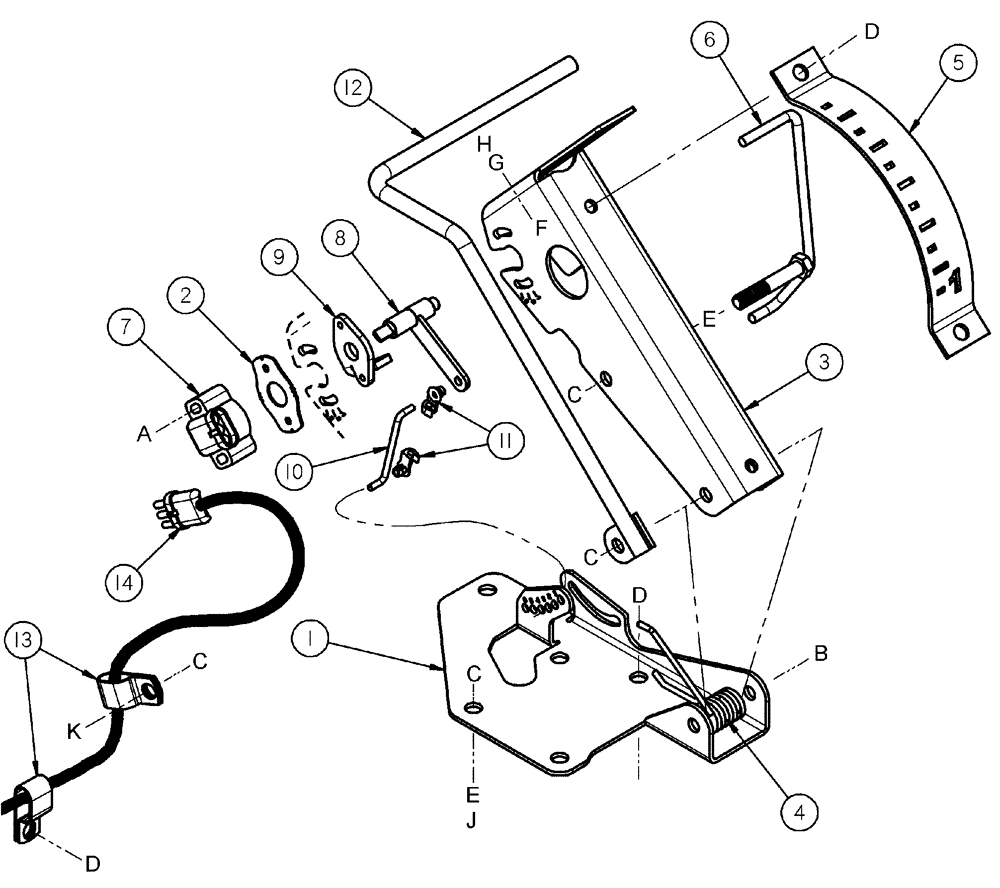 Схема запчастей Case IH 2042 - (09-44) - FLOAT OPTIMIZER ATTACHMENT - CASE 2100/2300 SERIES AND AFX COMBINES 