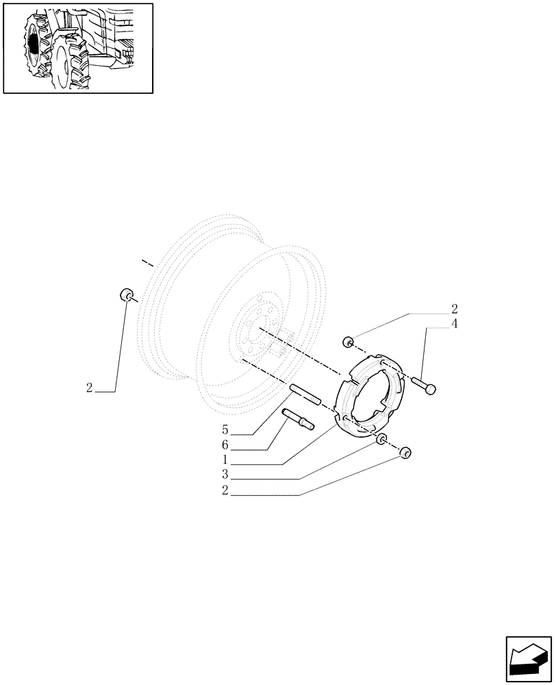 Схема запчастей Case IH PUMA 195 - (1.49.7/01) - (VAR.028-029) REAR BALLAST (05) - REAR AXLE