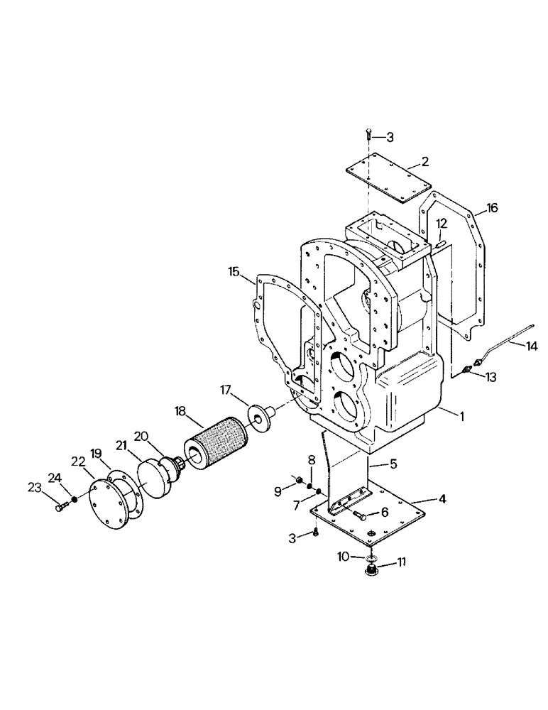 Схема запчастей Case IH CR-1225 - (04-32) - DROP BOX HOUSING AND LUBE FILTER (04) - Drive Train