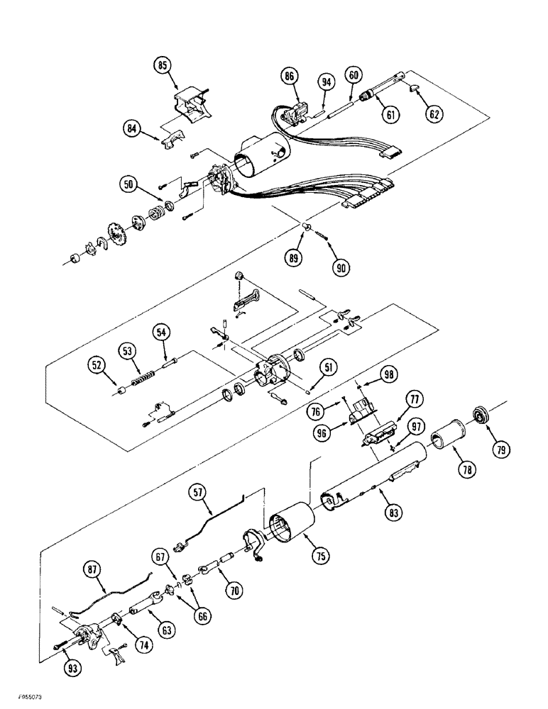 Схема запчастей Case IH 9380 QUADTRAC - (5-008) - STEERING COLUMN ASSEMBLY (CONTD) (05) - STEERING