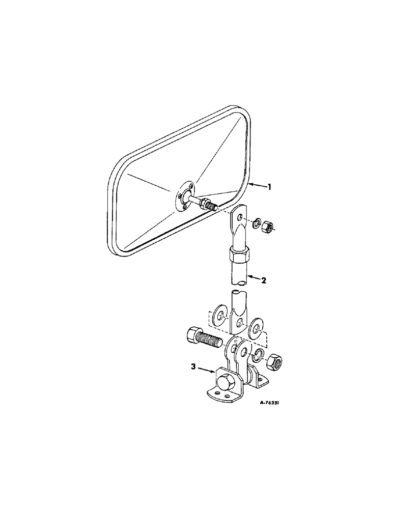 Схема запчастей Case IH 315 - (N-08[A]) - PARTS ACCESSORIES AND ATTACHMENTS, REAR VIEW MIRROR Accessories & Attachments