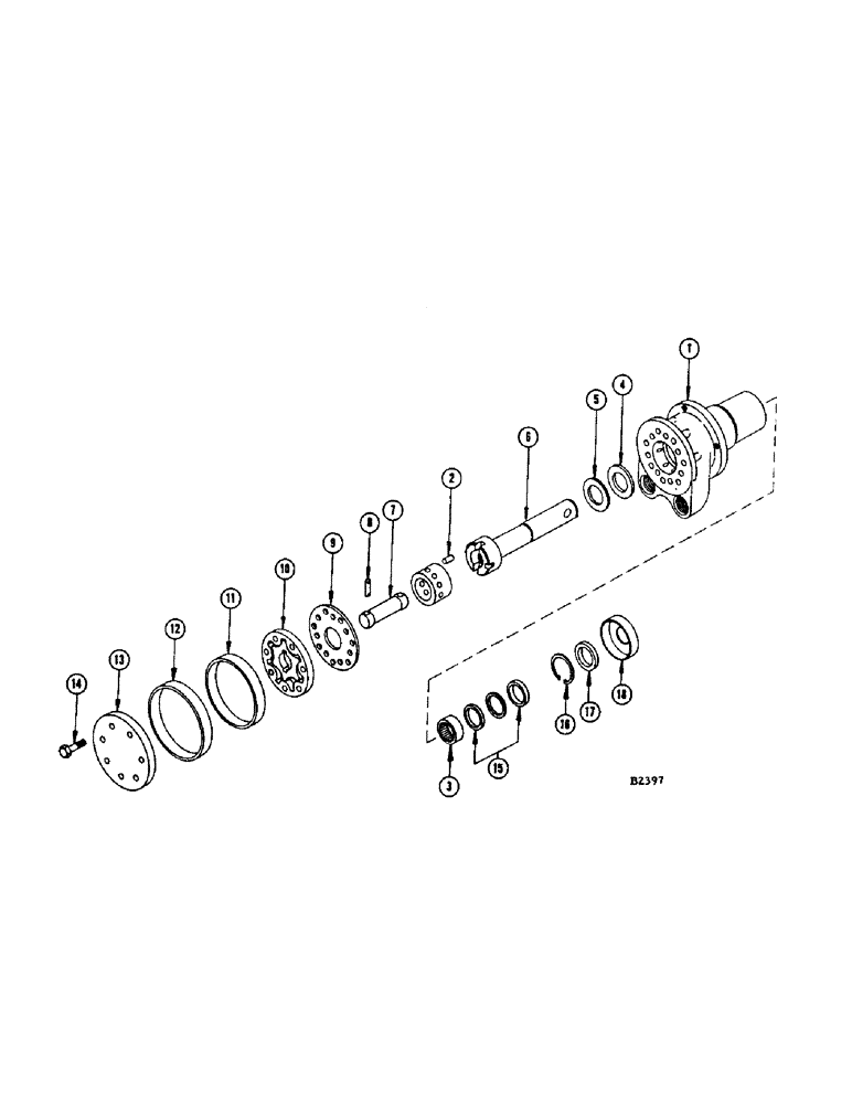 Схема запчастей Case IH 960 - (334) - HYDROSTATIC STEERING MANUAL PUMP PARTS (41) - STEERING