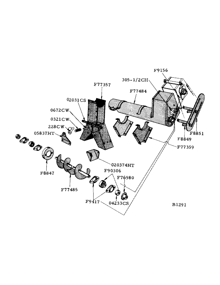 Схема запчастей Case IH 800 - (117) - CROSS AUGER ATTACHMENT, OPTIONAL, BAGGING PLATFORM (80) - CROP STORAGE/UNLOADING