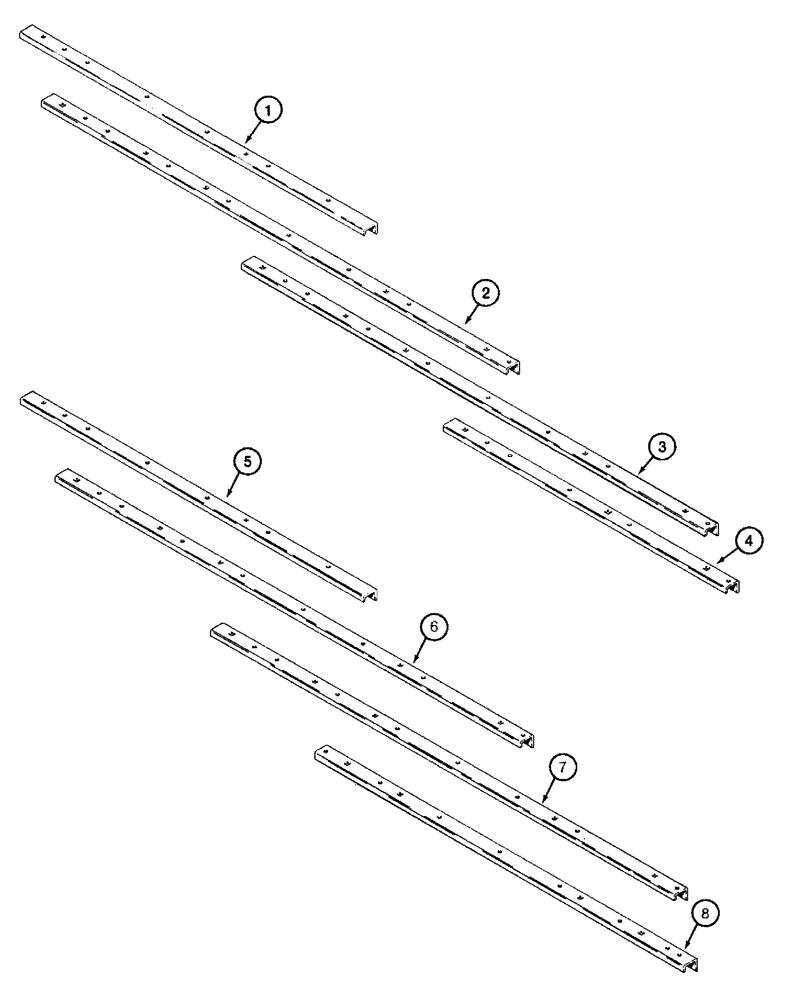 Схема запчастей Case IH 770 - (09-09) - SCRAPER ANGLES, PRIOR TO P.I.N. 18101 (09) - CHASSIS/ATTACHMENTS