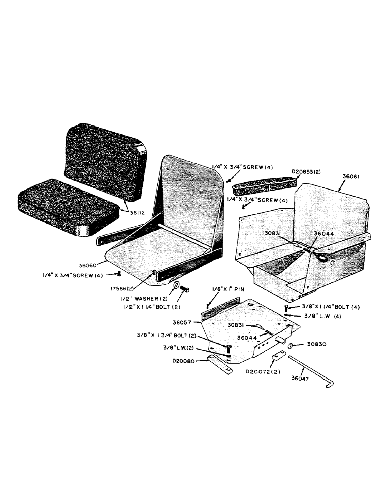 Схема запчастей Case IH 320 - (112) - OPERATORS SEAT (09) - CHASSIS/ATTACHMENTS