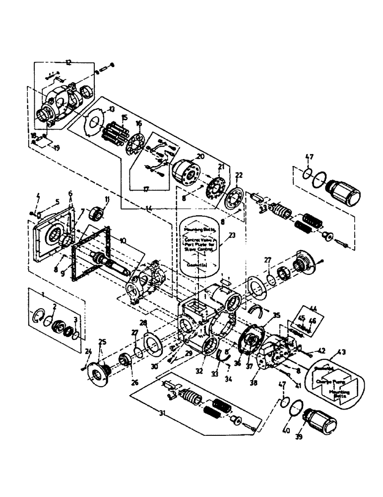 Схема запчастей Case IH 7700 - (B04-01) - HYDRAULIC PUMP, TRANSMISSION Hydraulic Components & Circuits