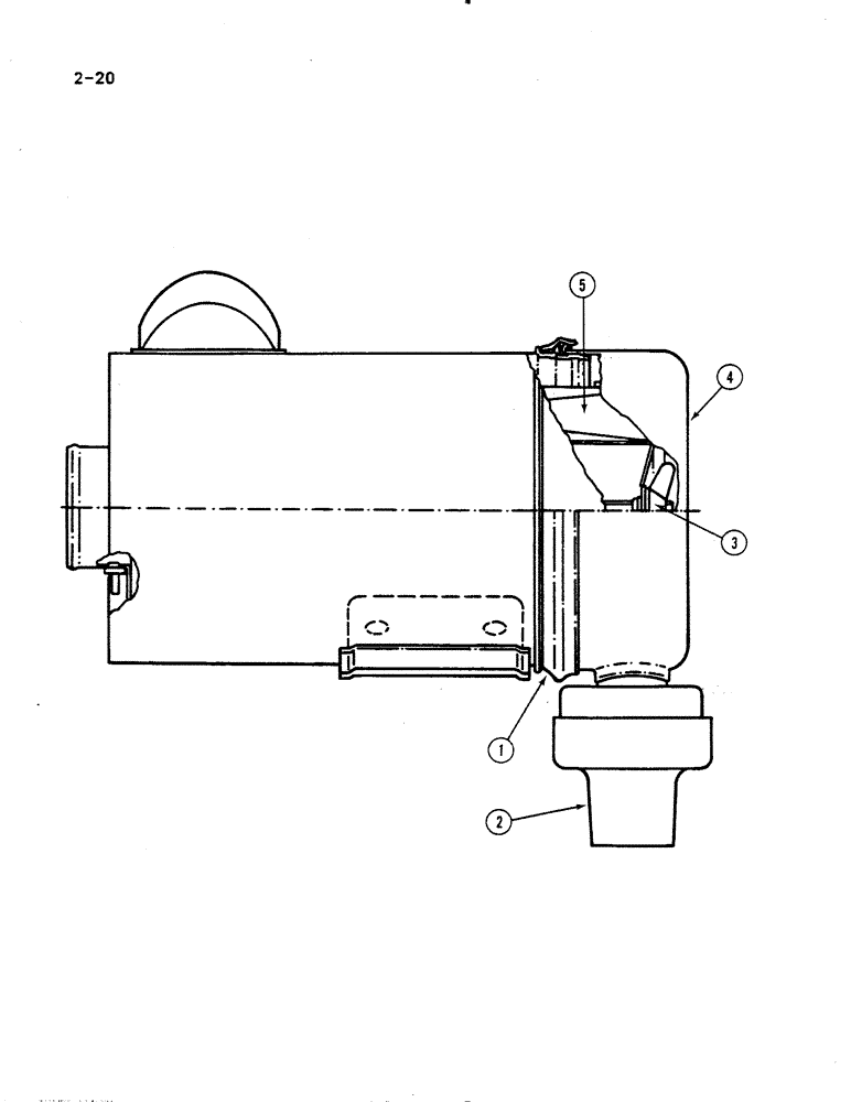 Схема запчастей Case IH 485 - (2-020) - AIR CLEANER, DONALDSON (02) - ENGINE