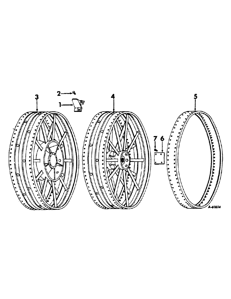 Схема запчастей Case IH 560 - (205) - WHEELS, STEEL REAR WHEELS EXTENSION TIRES AND LUGS, 54 X 12 INCH, REAR WHEEL LUGS (11) - WHEELS