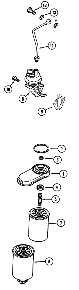 Схема запчастей Case IH 5250 - (3-016) - FUEL FILTER, 6T-590 ENGINE, TURBOCHARGED, 5140/5240 AND 5250 TRACTOR (03) - FUEL SYSTEM