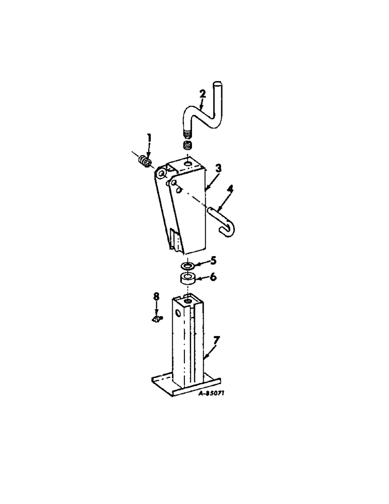 Схема запчастей Case IH 37 - (B-61) - LIFTING JACK ATTACHMENT, 1968 AND UP 