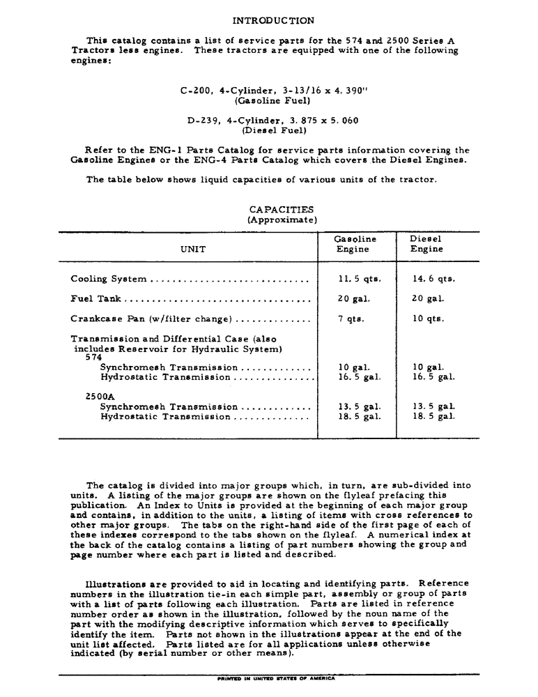 Схема запчастей Case IH 2500 - (00-06) - INTRODUCTION - FLUID CAPACITIES (00) - GENERAL
