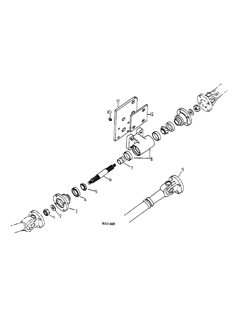 Схема запчастей Case IH 685 - (07-201) - PROPELLER SHAFT, 4-WHEEL DRIVE, Z F AXLE (04) - Drive Train