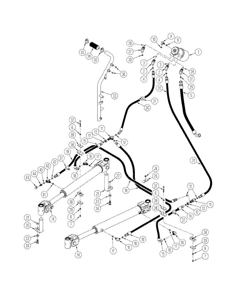 Схема запчастей Case IH STX375 - (05-01) - HYDRAULICS STEERING (05) - STEERING