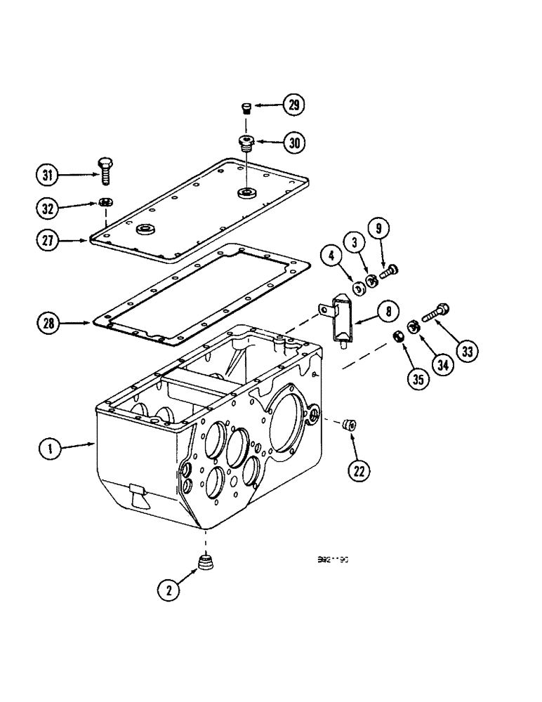 Схема запчастей Case IH 1800 - (6-32) - TRANSMISSION, HOUSING (03) - POWER TRAIN