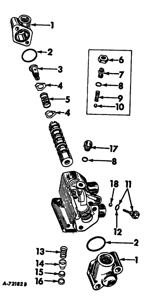 Схема запчастей Case IH 2444 - (J-10) - STEERING MECHANISM, POWER STEERING PILOT VALVE Steering Mechanism