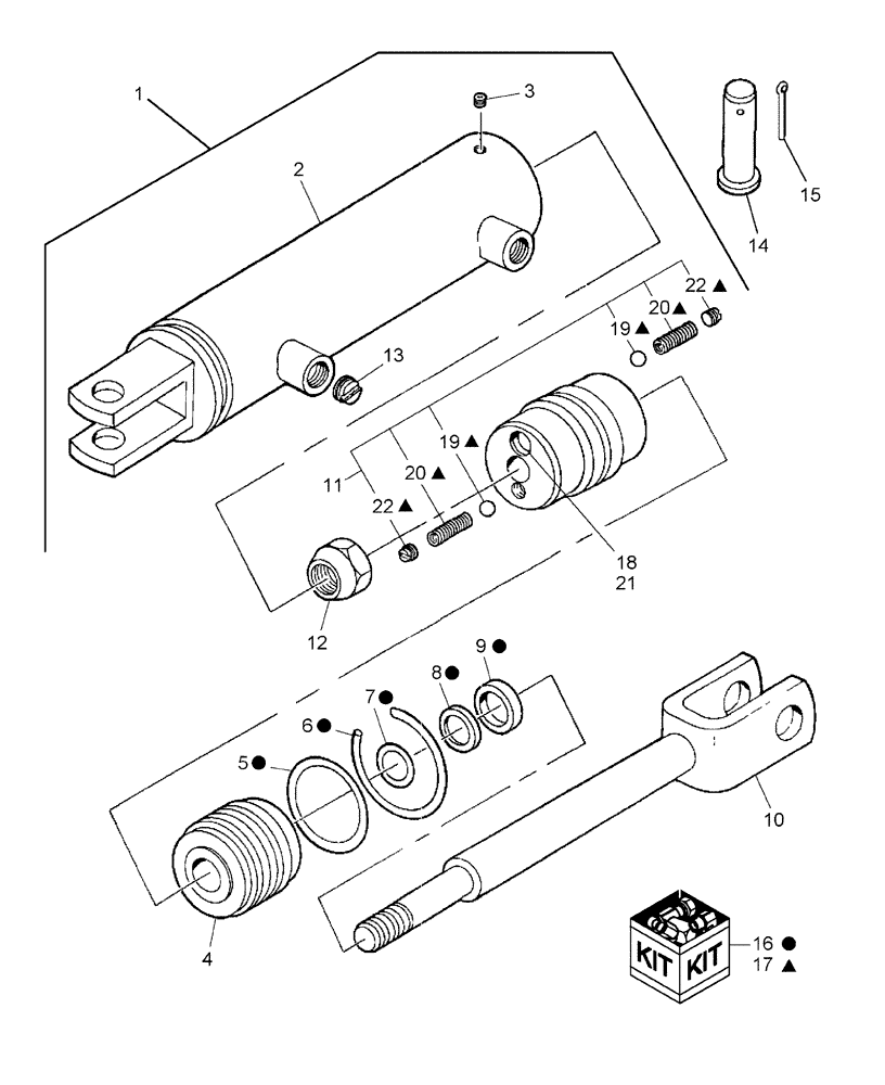 Схема запчастей Case IH SBX540 - (060[1]) - HYDRAULIC CYLINDER, 86630100 (35) - HYDRAULIC SYSTEMS